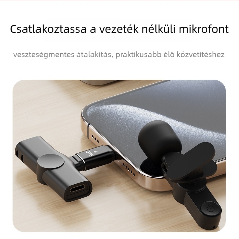 OTG adapter Lightningról Type-C-re, 40Gbps nagysebességű adat- és töltésátvitel, alumíniumötvözet burkolat, modell Otg-lightning