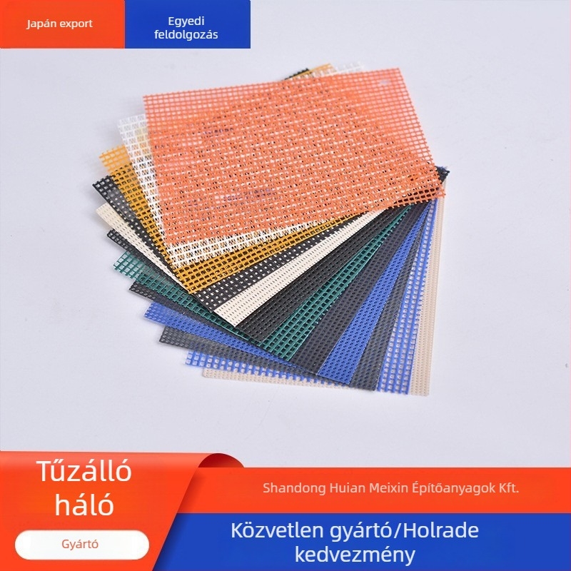 PVC csatos háló építkezéshez, tűzálló, sűrű szemű védőháló