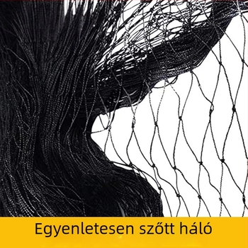 Poliészter madárvédő háló ültetvényekhez, üvegházakhoz, halastavakhoz és baromfiudvarokhoz; megerősített tenyész- és növénykötő háló