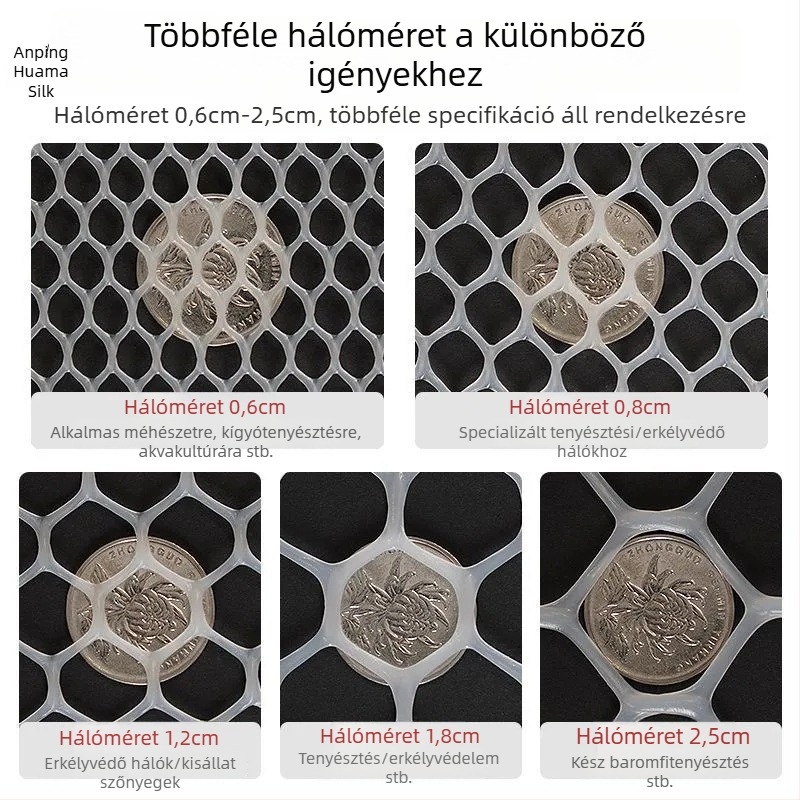 Műanyag balkon- és ablakbiztonsági háló – otthoni használatra, védőháló balkonra és az ablakokra, zuhanás elleni, macskavédő