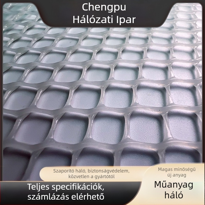 Műanyag hálólemez tenyésztéshez — méhészkedés és selyemhernyó háló, erkélyvédő háló, polietilén, modell 01