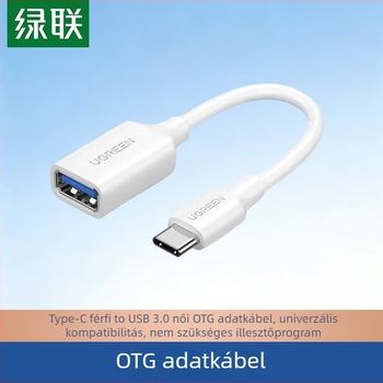 Green Alliance OTG adapter USB-C-ről USB 3.0 női porttal, OTG adatkábellel telefonhoz és számítógéphez