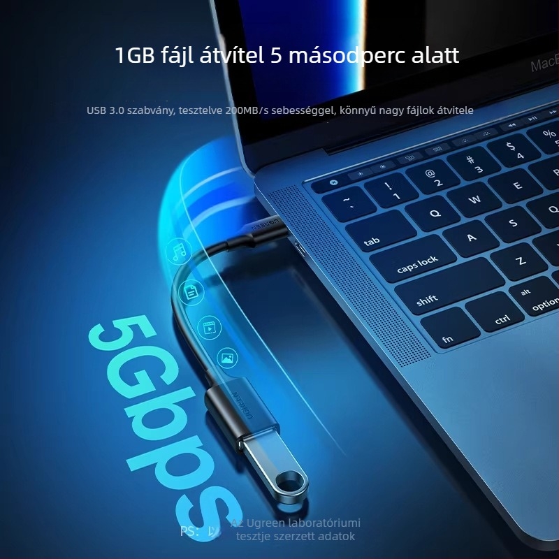 Green Alliance OTG adapter USB-C-ről USB 3.0 női porttal, OTG adatkábellel telefonhoz és számítógéphez