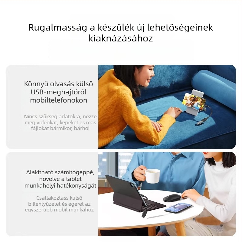 Green Alliance OTG adapter USB-C-ről USB 3.0 női porttal, OTG adatkábellel telefonhoz és számítógéphez