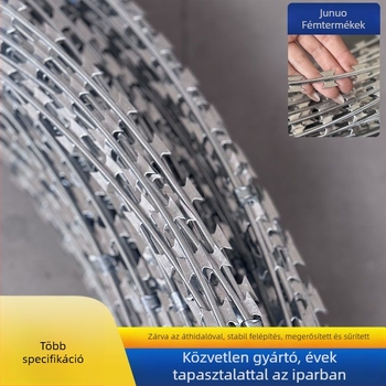 Rozsdamentes acélból készült védőháló bodroldó – egyedi kivitel, anti-lopás és anti-mászás, Ø 1,7–2,8 mm, egyszálas csavarodás, jobb oldali tekerés