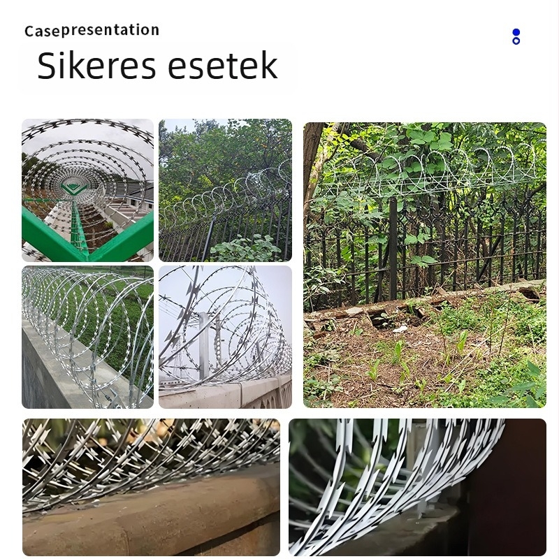 Barbed Wire, 304 rozsdamentes acél, kettős csavarodás (többszálú), jobbkezes hajlat, szakítószilárdság 1000, termékkód Barbed Wire