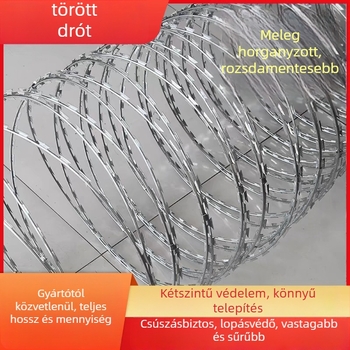 Galvanizált rozsdamentes acélból készült pengés drót, kettős csavarodás, Siro stílus, jobb oldali csavarodás, testreszabott húzószilárdság, Fang di