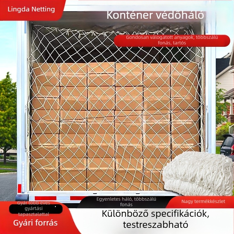 Nylon védőháló konténerekhez és kamionokhoz – esés elleni háló