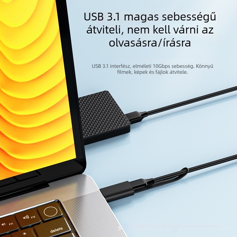 Lyukba szerelhető USB-C adapter, USB 3.2, férfi–női Type-C, 12V/3A gyors töltés, kompatibil USB-C fülhallgatókkal és mobiltelefonokkal