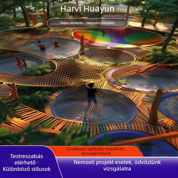 Szabadban használható džungli-mágikus háló trambulin – nylon kötél, mászóháló, nagy nem szabvány háló bővítés, testreszabható