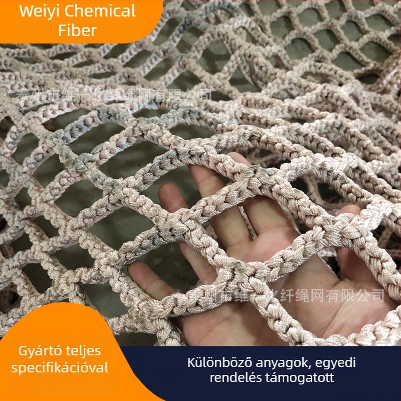 Gyermekek számára készült kültéri nejlon kötés nélküli mászóháló játszótérhez és dzsungel kalandokhoz, 12 mm vastagságú kötél, trambolin háló