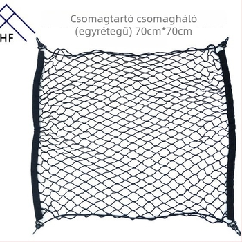 70×70 cm-es autócsomagtartó háló – rögzített tárolóháló