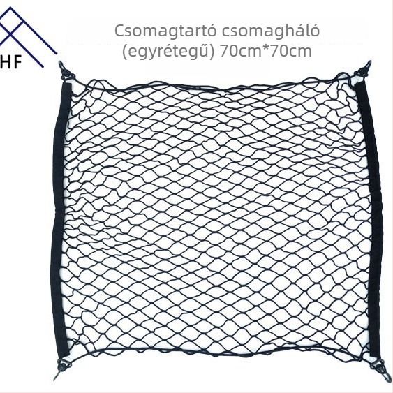 70×70 cm-es autócsomagtartó háló – rögzített tárolóháló