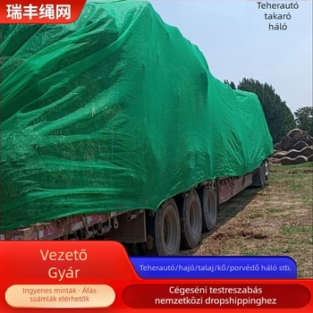 Poliészter járműzáró háló teherautókhoz – porvédő, talaj- és kővédelmi háló, márka Ruifeng Rope Net