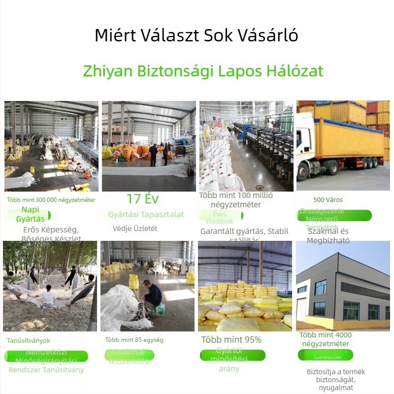 Zhiyan nylon építkezési terület védőháló lépcsőkhez és tetőkhöz