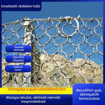 Aktív lejtővédő háló, modell Active Slope Protection Net, anyag: acél sodrony, funkció: lejtővédelem