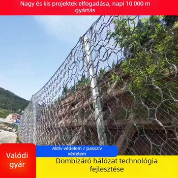 Aktív lejtővédő háló, modell Active Slope Protection Net, anyag: acél sodrony, funkció: lejtővédelem