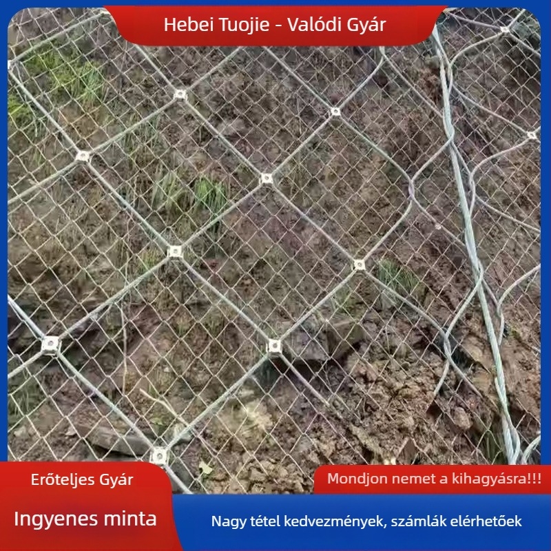 Aktív lejtővédő háló, modell Active Slope Protection Net, anyag: acél sodrony, funkció: lejtővédelem