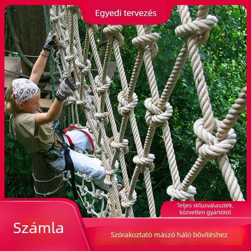 Gyerekek számára mászó biztonsági háló parkokhoz és szabadtéri játékhoz – védő háló, zuhanás elleni, kiterjeszthető háló, ellenállás 1000, poliészter/nylon