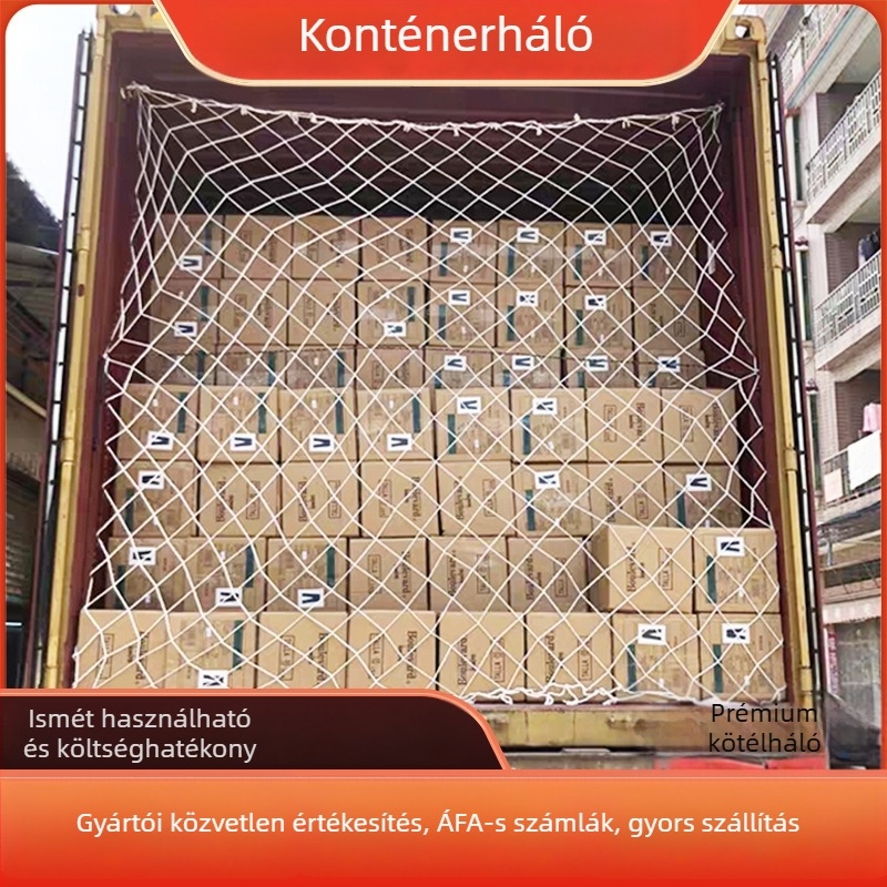 Szállítmány konténer háló - háló típus, poliészter, 6 mm kötél, teherbírás 300 kg