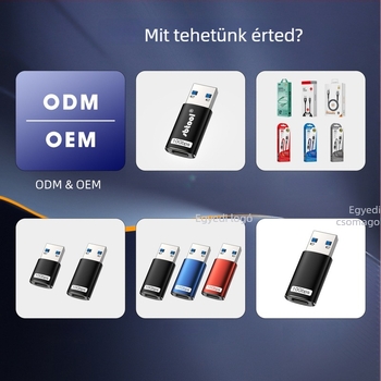 USB 3.2 Type-C OTG adapter, USB-C to Type-C, alumíniumötvözet, QS-009, 10Gbps
