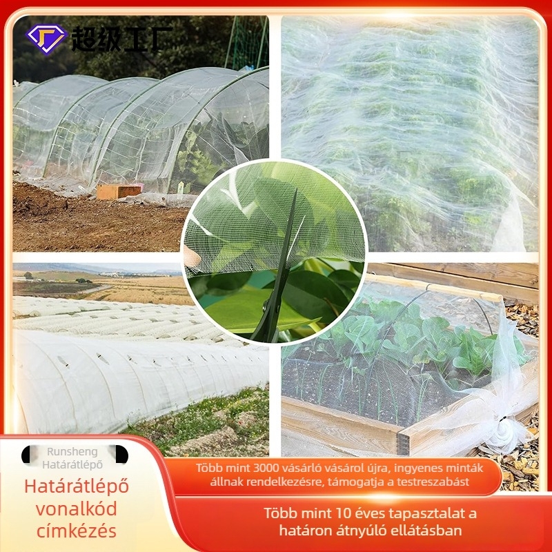 60-mesh rovarháló üvegházakhoz és zöldségekhez, madárvédelmi, vastagított mezőgazdasági háló gyümölcsfákhoz