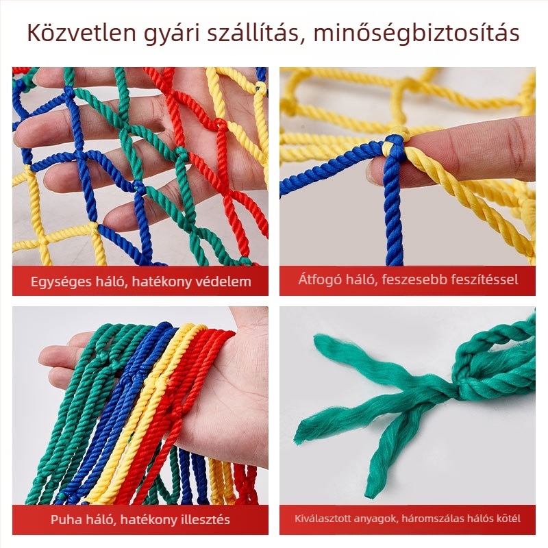 Maofeng nejlon biztonsági háló óvodai lépcsőkhöz és erkélyhez – leesés elleni, mászásra alkalmas háló és kerítés