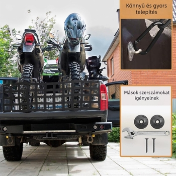 Moxpeer poliészter hátsó rakományháló MP-6351, kompatibil a legtöbb pickuphoz