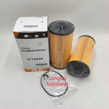 Rozsdamentes acélból készült szűrőelem, összecsukható típusú, teherautó hidraulikus olajszűrőhöz, 23 µm, modell 84239751