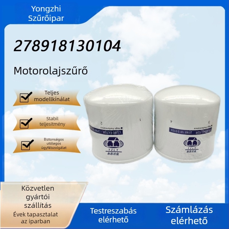 Olajszűrő elem 278918130104 generátorokhoz, traktorokhoz, teherautókhoz, rakodókhoz és építőgépekhez — Szűrőanyag, lúgálló, saválló és korrózióálló