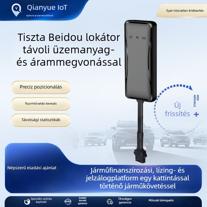 Beidou GPS járműlokátor autókhoz és elektromos teherautókhoz – nyomkövetés és járműkezelő rendszerrel, lopás elleni védelemmel