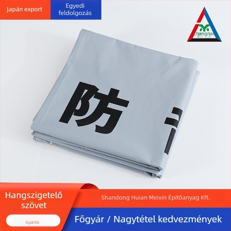 PVC hang- és tűzvédelmi vászon építkezésekhez – biztonsági védelem, tűzálló, zajcsökkentés, hangszigetelés – modell L12323