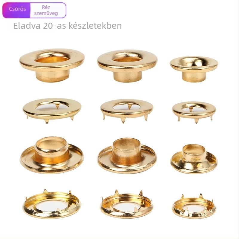 Sárgaréz szemzáró csat karmával, kör alakú forma, Rebecca márka, 35028849740-hez