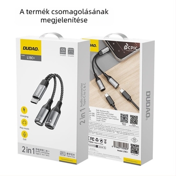 L13C+ USB-C 2-in-1 fejhallgató-átalakító és élő hangkártya digitális dekóddal — Kompatibilis az Apple iPhone 15 sorozattal, Huawei, Xiaomi, OPPO, VIVO