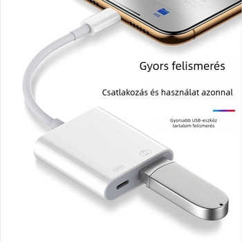 OTG adapter 2-az-1-ben, több interfész, általános használat, márka semleges