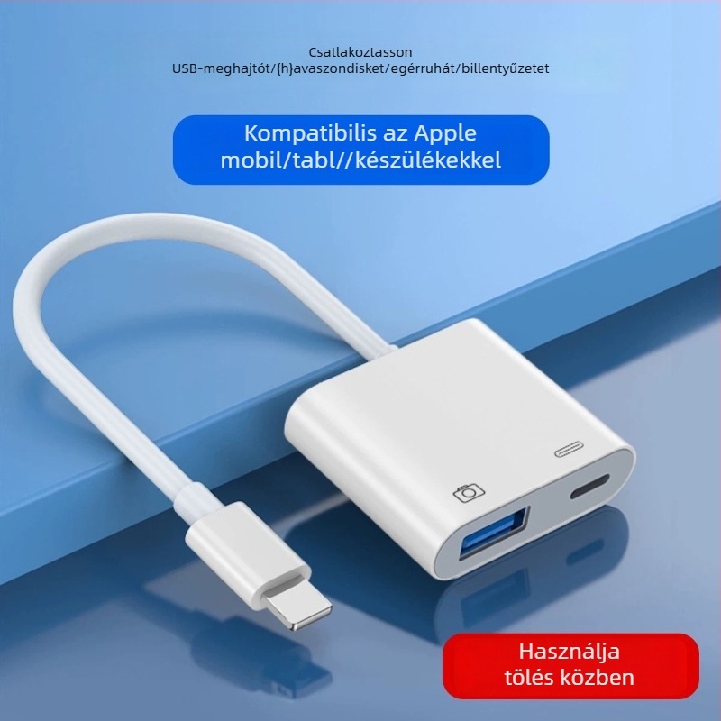 OTG adapter 2-az-1-ben, több interfész, általános használat, márka semleges