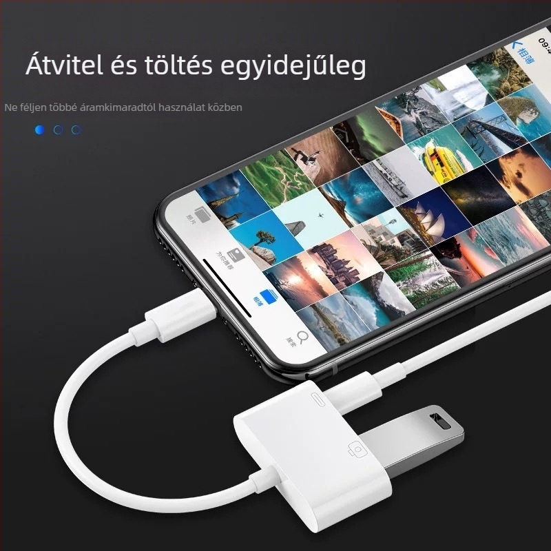 OTG adapter 2-az-1-ben, több interfész, általános használat, márka semleges