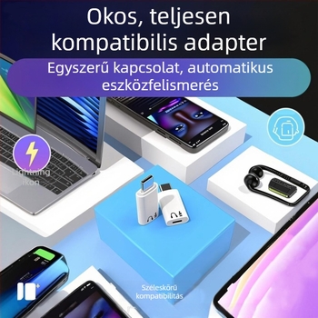 Lanier Ly-x4 Type-C → Lightning OTG adapter hanghoz: hangkártya, mikrofon, digitális hang és fejhallgató (Type-C interfész)