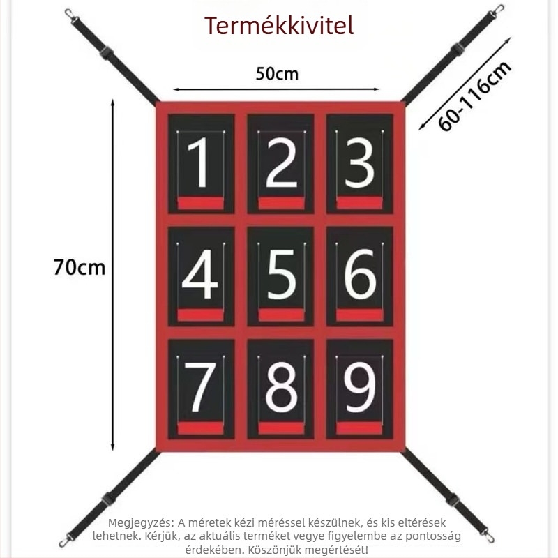 Baseball kilencnégyzetes edzésháló a dobáshoz és ütéshez — beltéri/kültéri használat; anyag: poliészter, vastag Oxford vászon; cikkszám: 0134; kategória: Ball Post/Ball Rack; márka: Aoxiang; eredet: Dongguan