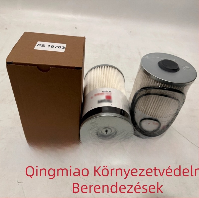 Fs19763 Dízel üzemanyag-szűrő nehéz teherautókhoz és kotrógépekhez – poliészter háló, sodrott szűrőelem, olaj-víz szétválasztás, építőipari gépek