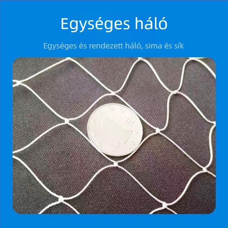 Madárvédő háló poliészter szálból, szemméret 2.0–2.5, huzal átmérője 0.38 mm, élettartam 5–6 év