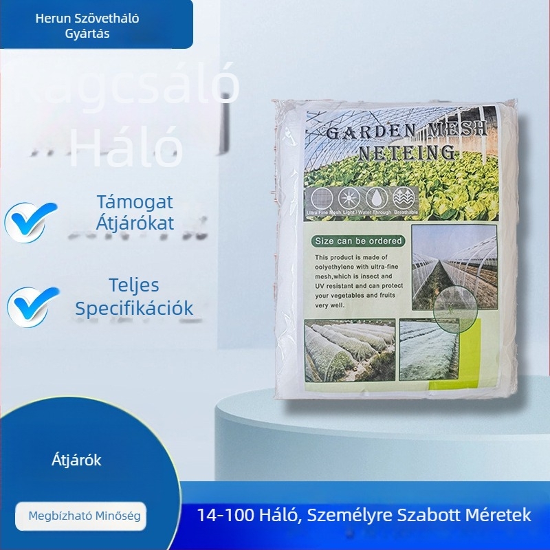 Polietilén mezőgazdasági rovarvédő háló, Modell 30, Szemnyílás 14-120, Drót átmérő 10-20, Élettartam 3-5 év