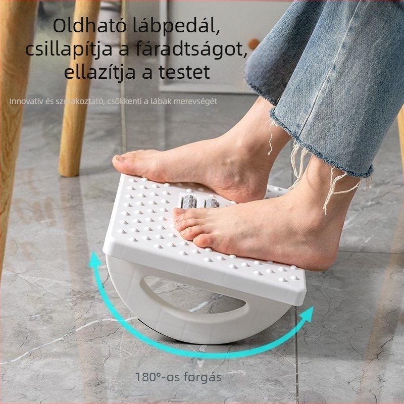 Irodai lábtámasz, műanyagból, könnyű luxus stílus, összecsukható, felnőttek számára