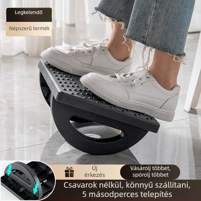 Irodai lábtámasz, műanyagból, könnyű luxus stílus, összecsukható, felnőttek számára