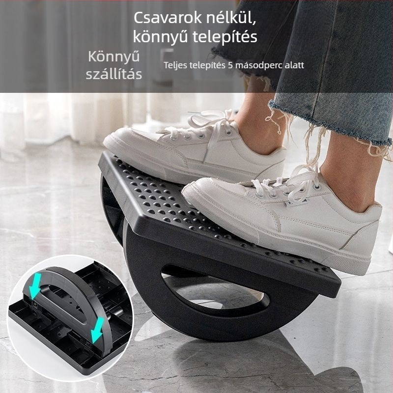 Irodai lábtámasz, műanyagból, könnyű luxus stílus, összecsukható, felnőttek számára