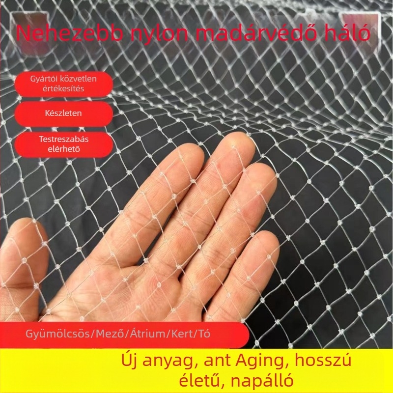 Megvastagított nejlon madárvédő háló gyümölcsfákhoz