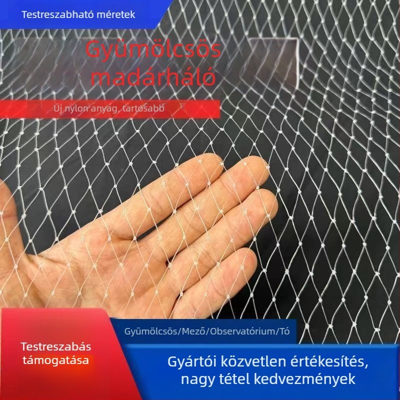 Megvastagított nejlon madárvédő háló gyümölcsfákhoz
