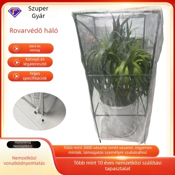 Kertészeti rovarvédő háló, négyszögletes alak, HDPE anyag, védelem rovarok és madarak ellen
