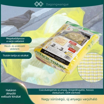 4 mm-es madárvédő háló növénytermesztéshez, sárga kockás háló gyümölcs- és zöldségtermesztéshez