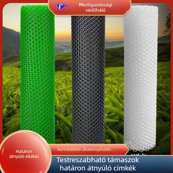 Fekete műanyag tenyésztő háló, tyúkkerítés és erkélyvédő háló